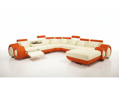 Wielofunkcyjna skórzana kanapa Sofa Podkładka Narożnikowa kanapa Modern XXL Big