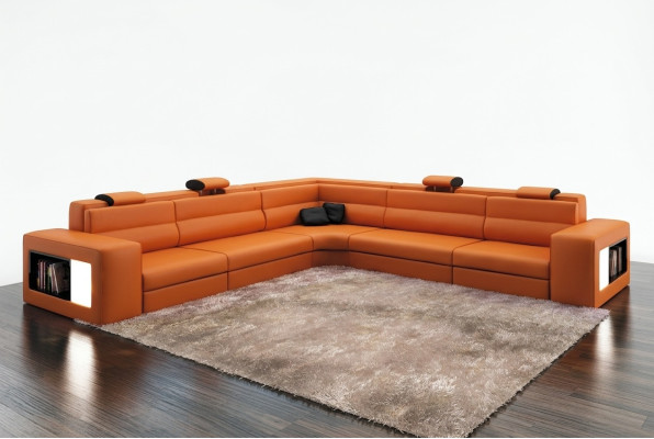 Design XXL Big Corners Podkładka Narożnik Sofa Kanapa Skóra Sofy Ustawić L Kształt