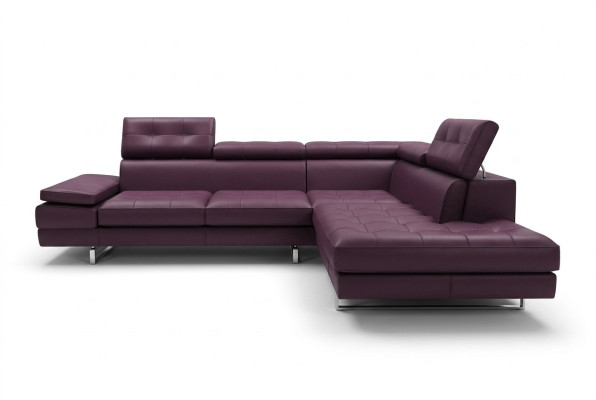 Skórzana sofa kanapa Żywy krajobraz w kształcie litery L nowoczesna sofa 5057