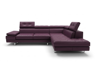 Skórzana sofa kanapa Żywy krajobraz w kształcie litery L nowoczesna sofa 5057