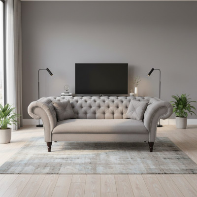 Designerska Sofa Chesterfield Podkładka Couch Big XXL 235cm Sofy Kanapy