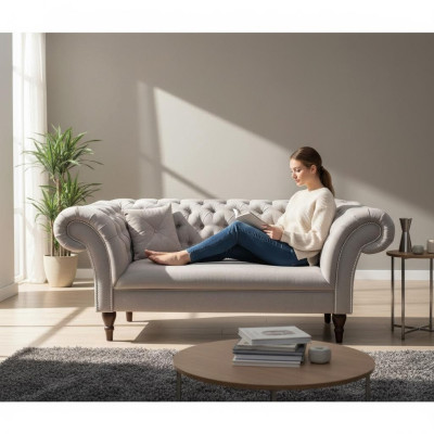 Chesterfield Design Sofa Couch 2 miejsce do siedzenia Podkładka Sofy Couches 2er Ustawić Nowe