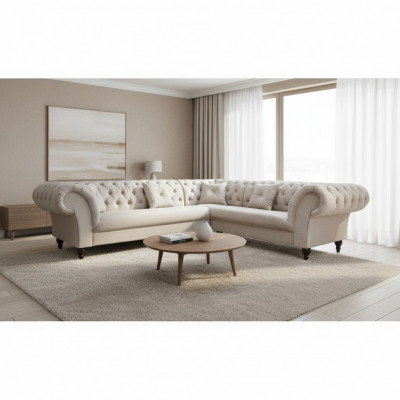 Chesterfield Narożnikowa kanapa Preston Sofa Couch Żywy krajobraz Narożnikowa kanapa Narożnik Design Nowość