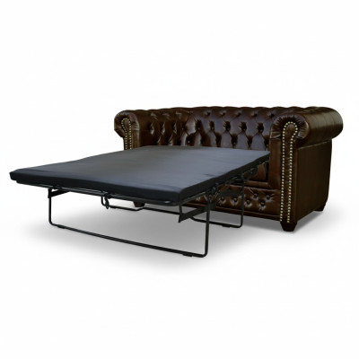 Chesterfield Sofa York 2 miejsce do siedzenia z funkcją łóżka Couch Podkładka Sofy Kanapy Nowość