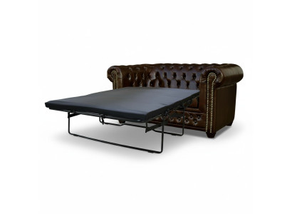 Chesterfield Sofa York 2 miejsce do siedzenia z funkcją łóżka Couch Podkładka Sofy Kanapy Nowość