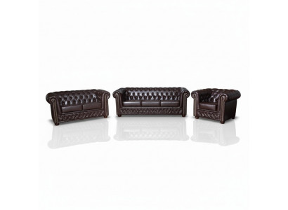 Sofa skórzana Chesterfield Zestaw sofowy Sofa Kanapa Podkładka Siedziba Sofy Obcios Nowość