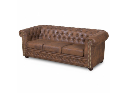 Chesterfield York Gobi 3 miejsce do siedzenia Skóra Kanapa Podkładka Sofy Kanapy Nowe