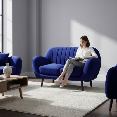 Sofa materiałowa 2 miejsce do siedzenia Kanapa Podkładka Designer Office Kanapy biurowe Sofa Ławka biurowa