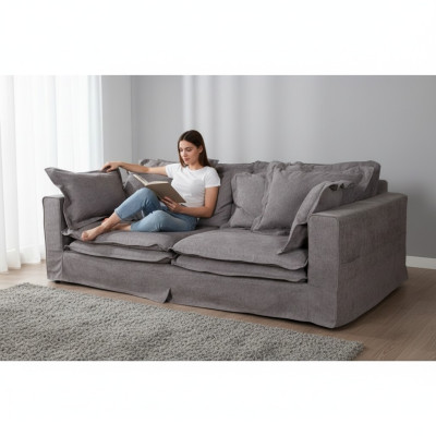 Nowoczesna Podkładka Narożnikowa kanapa XXL Podkładka Kanapa Sofa Duża Sofy Włókiennicze 240cm Nowość