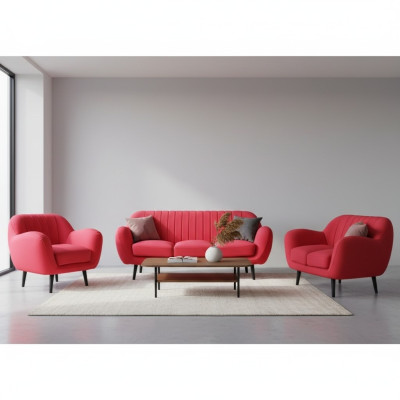 Zestaw sofowy 3+2+1 Kanapa Podkładka Sofy Kanapy Salon Design Chesterfield