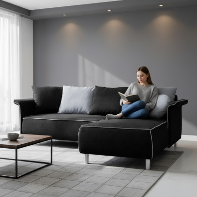 Design Narożnikowa kanapa Sofa Funkcja łóżka Sofa Podkładka Siedziba Narożnik Sofy Sofa rozkładana Łóżko