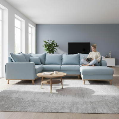 Design Narożnikowa kanapa Sofa Funkcja łóżka Sofa Podkładka Siedziba Narożnik Sofy Kanapy Nowość