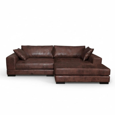 Design Narożnikowa kanapa Sofa Jan Couch Podkładka Siedziba Narożnik Sofy Skóra New Żywy krajobraz