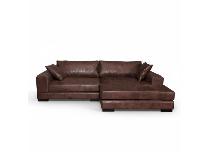 Design Narożnikowa kanapa Sofa Jan Couch Podkładka Siedziba Narożnik Sofy Skóra New Żywy krajobraz