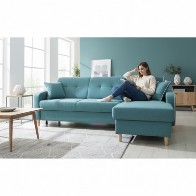 Design Narożnikowa kanapa Sofa Sina Funkcja łóżka Sofa Podkładka Siedziba Narożnik Sofy Sofa rozkładana