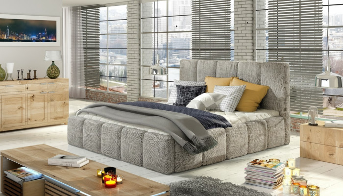 Nowoczesny luksusowy design XXL Łóżko w stylu hotelowego podwójnego Skóra 140 160