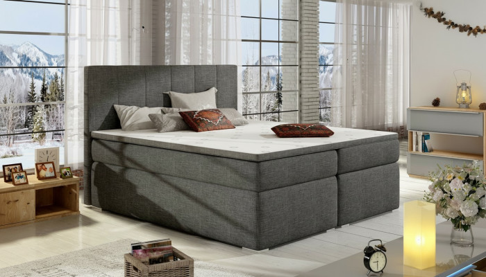Łóżko skórzane Podkładka Łóżko box spring bed 180x200cm Podstawa łóżka materac