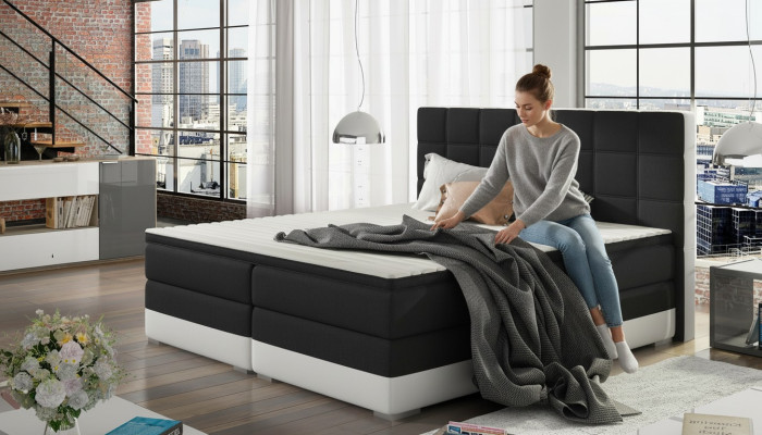 Łóżko skórzane Podkładka Łóżko box spring Podstawa łóżka 180x200cm materac