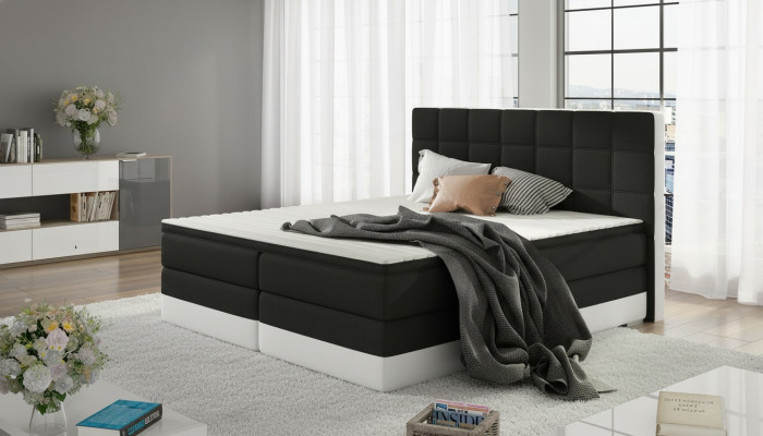 Łóżko skórzane Podkładka Łóżko box spring Podstawa łóżka 180x200cm materac