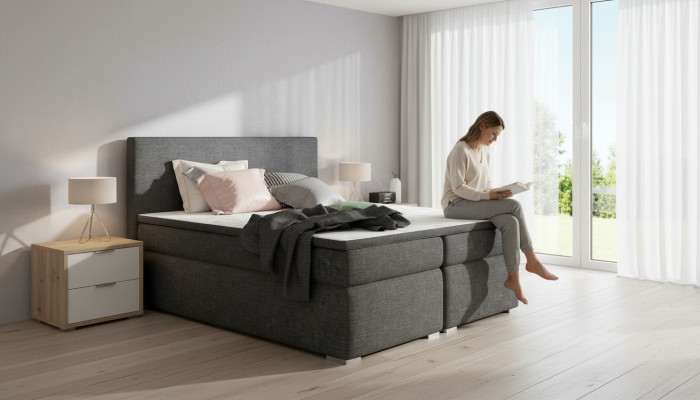 Łóżko skórzane Podkładka łóżko box spring bed Podstawa łóżka materac topper