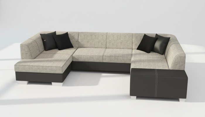 Sofa Couch Nowoczesna sofa rozkładana Funkcja łóżka Podkładka Zestaw narożny