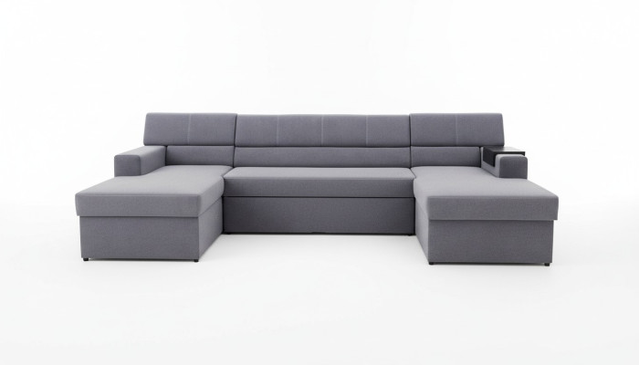 Design Narożnikowa kanapa Markos Kształt U funkcji łóżka Couch Tweeter Skóra Włókienniczy