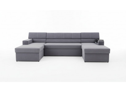 Design Narożnikowa kanapa Markos Kształt U funkcji łóżka Couch Tweeter Skóra Włókienniczy