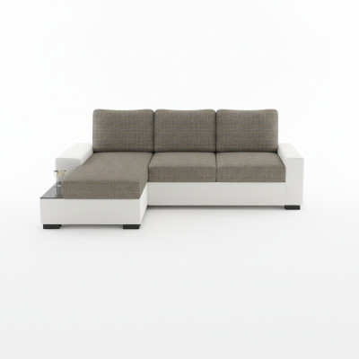 Żywy krajobraz Narożnikowa kanapa Negro Funkcja łóżka Couch Skóra Włókienniczy Sofy Sleep