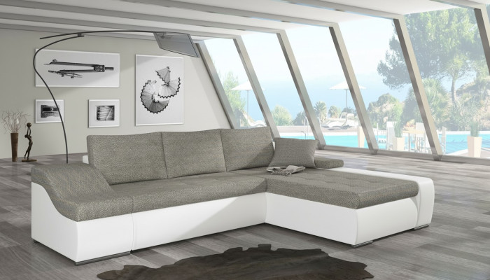 Nowoczesna kanapa narożnikowa Ontario Funkcja łóżka Living Room Couch Włókienniczy Sofy Sleep