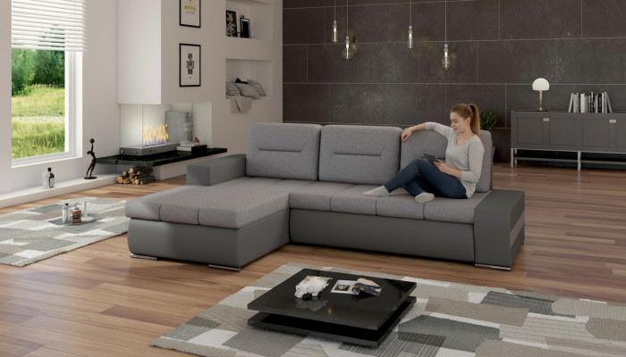 Design Narożnikowa kanapa Ottavio Funkcja bed Couch Żywy krajobraz Sofas Sleep Sofa