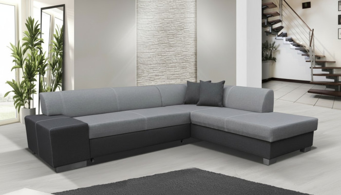 Nowoczesny design Narożnikowa kanapa Porto Funkcja łóżka Couch Włókienniczy Sofy Sofa do spania