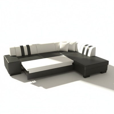 Klasyczny design Narożnikowa kanapa Porto II Funkcja łóżka Couch Włókienniczy Sofy Sofa do spania