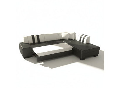 Klasyczny design Narożnikowa kanapa Porto II Funkcja łóżka Couch Włókienniczy Sofy Sofa do spania