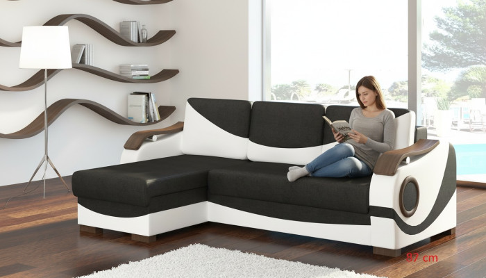Design Narożnikowa kanapa Perto Funkcja łóżka Kanapa Podkładka Włókienniczy Sofy Kanapy Sleep