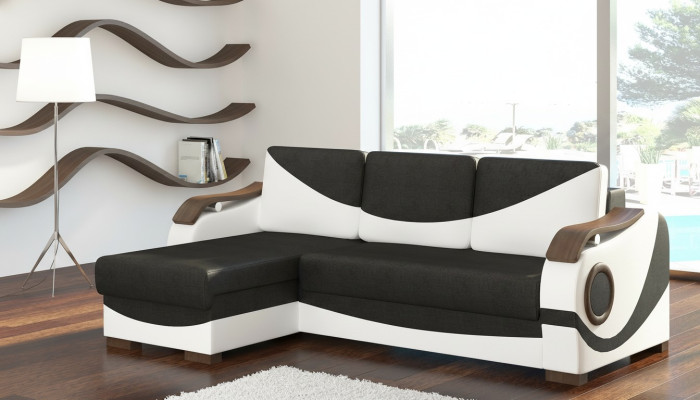 Design Narożnikowa kanapa Perto Funkcja łóżka Kanapa Podkładka Włókienniczy Sofy Kanapy Sleep