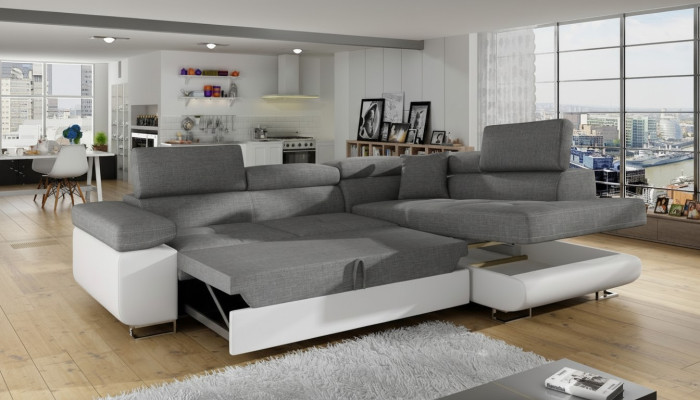 Klasyczny Design Narożnikowa kanapa Sofa Kanapy Funkcja łóżka Couch Podkładka Włókienniczy Sofy