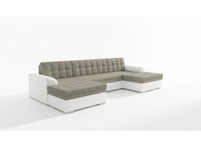 Nowoczesny design Narożnikowa kanapa Vento Funkcja łóżka Couch Skóra Podkładka Włókienniczy Sofy