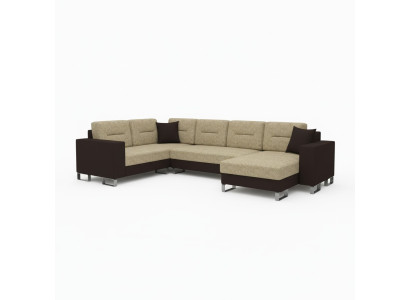 Design Narożnik Sofa Rozkładana Funkcja Łóżka Kanapa Skórzana Tkanina Sofy Nowe 3260