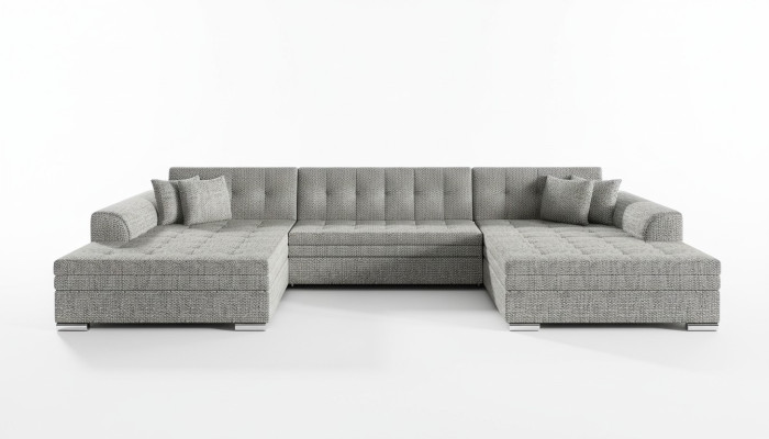 Design Narożnikowa kanapa rozkładana Funkcja łóżka Couch Skóra Podkładka Włókienniczy Sofy Nowy 1070