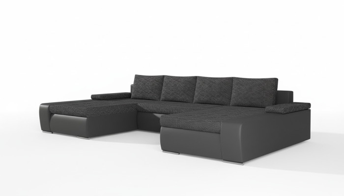 XXL Duża Sofa Rozkładana Relaks Salon Narożnikowa kanapa Ustawić Podkładkę Kanapa Zestaw narożny