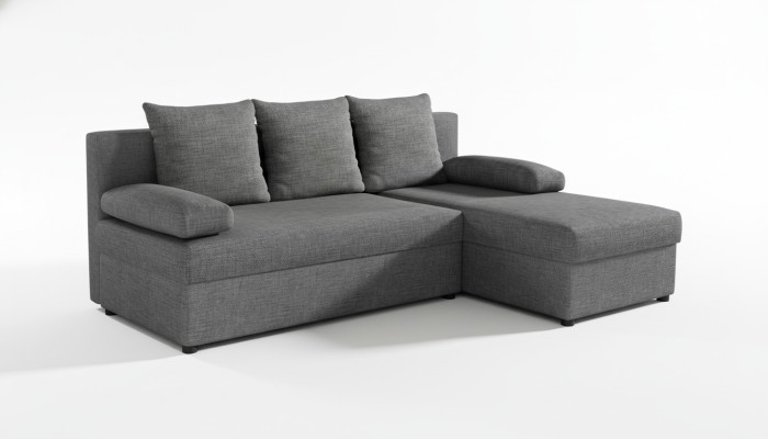 Nowoczesna rozkładana sofa Podkładka Narożnikowa kanapa Ustawić funkcję łóżka Włókienniczy Skóra