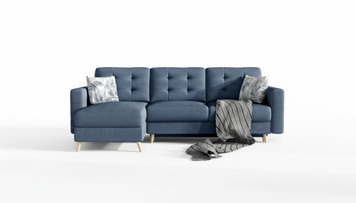 Design Narożnikowa kanapa Sofa rozkładana Funkcja łóżka Couch Włókienniczy Skóra Podkładka Sofy Nowość