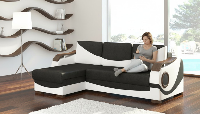 Funkcja łóżka Funkcjonalna Sofa Rozkładana Narożnikowa kanapa Włókienniczy Materiał Couch Podkładka Ustawić