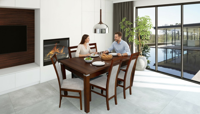 Tabela + 6 Krzesła Design jadalnia Ustaw Krzesło Zestaw zestawów stołowych do jadalni