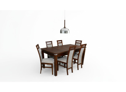 Tabela + 6 Krzesła Design jadalnia Ustaw Krzesło Zestaw zestawów stołowych do jadalni