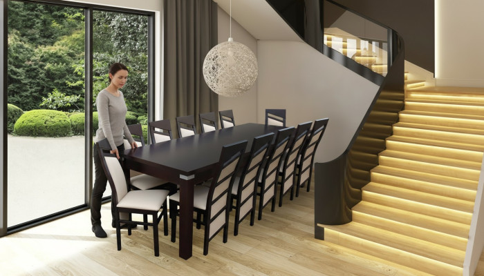 Design jadalnia Ustaw Krzesło Zestaw Tabela + 12 zestawów Krzesła