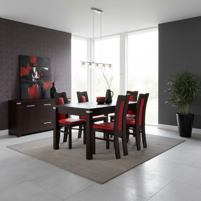 Nowoczesny zestaw do jadalni Tabela Krzesło stoły + 6 designerskich zestawów do jadalni Krzesła