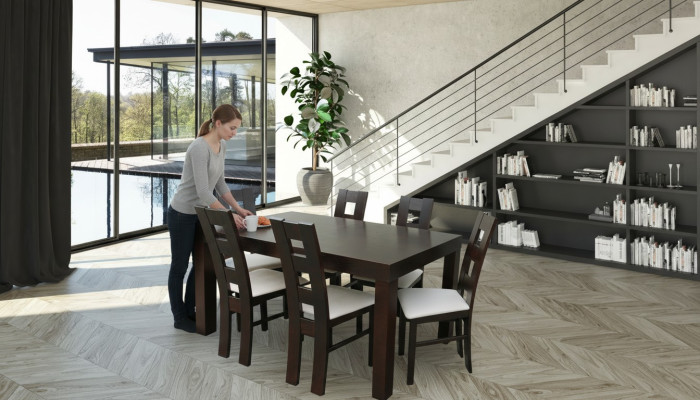 Designerska Tabela + 6 Krzesła Decor Obcios Kompletny Salon jadalnia