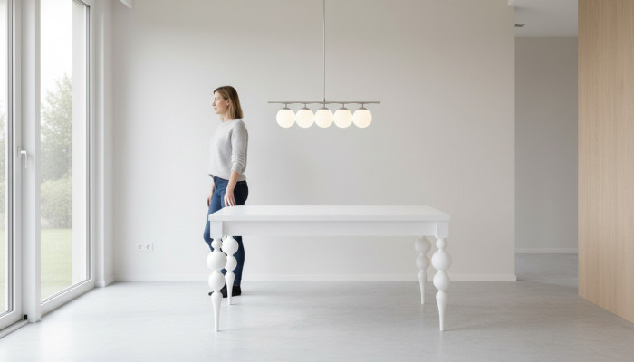 Klasyczny designerski Stół obiadowy Drewno Tabela jadalnia salon