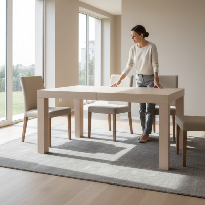 Możliwość przedłużenia Design stół drewniany Tabela wystrój jadalnia salon Drewno stoły Solidny